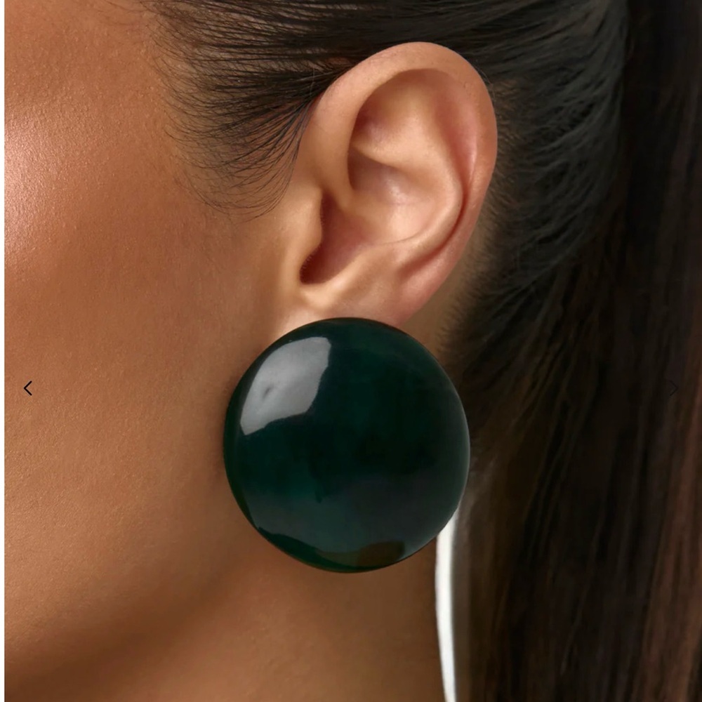 Naked Wardrobe Resin Round Earrings - Picture 2 of 5